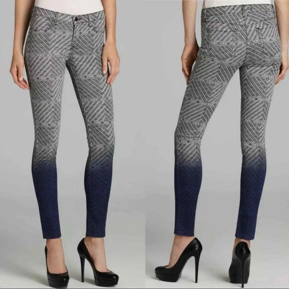 J Brand Womens Super Skinny 640 Mid Rise Jeans Dip Dye Ombre Armature size 27